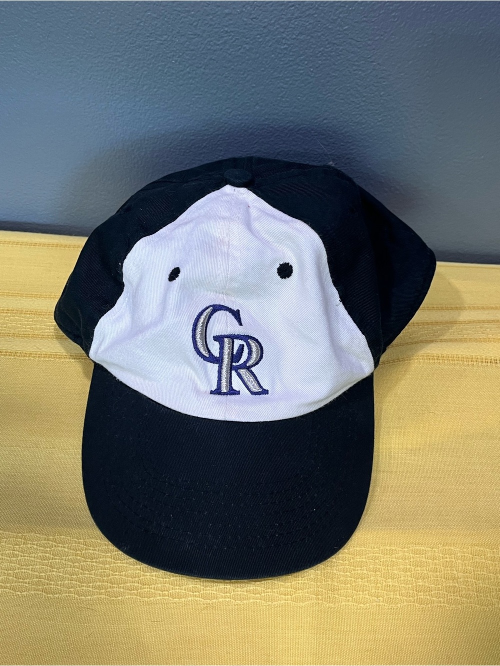 VTG 90’s Colorado Rockies Hat- Two Tone White Dome Strapback- King Soopers Promo